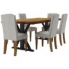 Vexal Live Edge Cross Leg Dining Table