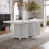 Opalescent White Dining Table With Storage