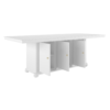 Opalescent White Dining Table With Storage