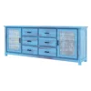 Distressed Blue Wooden Sideboard