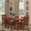 Elegant Solid Wood Traditional Rectangle Dining Table Set for 6