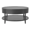 Elysium Black Round Storage Coffee Table