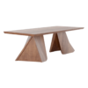 Ergonomic Solid Wood Dining Table with Unique Triangle Leg Design