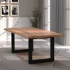 Frontier Solid Acacia Wood Rectangle Dining Table for 6