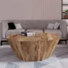 Octagon Shape Wood Coffee Table