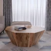 Octagon Shape Wood Coffee Table