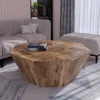 Octagon Shape Wood Coffee Table