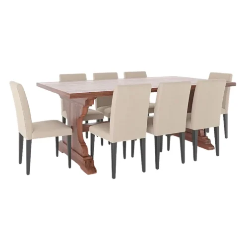 Pioneer Trestle Dining Table Set