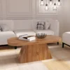 Sculpted Solid Wood Coffee Table