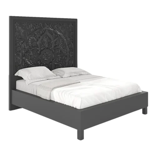 Starlit Haven Wooden Black Bed Frame