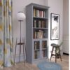 Effervescent Tall Bookshelf With Glass Doors