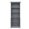 Effervescent Tall Bookshelf With Glass Doors