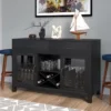 Elite Black Wine Bar Cabinet