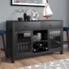 Elite Black Wine Bar Cabinet