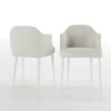 Tovara White Dining Chairs