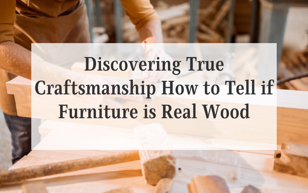 Discovering True Craftsmanship How to Tell if Furniture is Real Wood