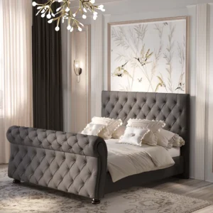 Verve Versatile Grey Upholstered Bed Frame