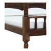 Brivon Sheesham Wood King Size Canopy Bed Frame in Teak Finish