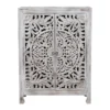 Cheswade Distressed White Solid Wood Storage Cabinet