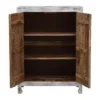 Cheswade Distressed White Solid Wood Storage Cabinet