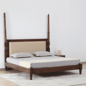 Dexara Modern Solid Wood King Size Bed Frame