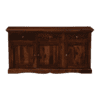 Dralen Solid Sheesham Wood Sideboard Cabinet in Honey Oak Finish