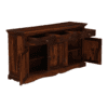 Dralen Solid Sheesham Wood Sideboard Cabinet in Honey Oak Finish