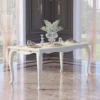 Elegrow Cream Solid Wood 6-8 Extendable Dining Table