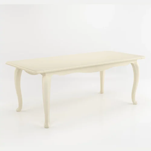 Elegrow Cream Solid Wood 6-8 Extendable Dining Table