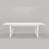 ExtendEase Solid Wood White 6-8 Seater Extendable Dining Table