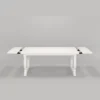 ExtendEase Solid Wood White 6-8 Seater Extendable Dining Table