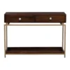 Reynard 2 Drawer Wooden Console Table in Teak Finish