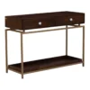 Reynard 2 Drawer Wooden Console Table in Teak Finish