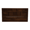 Zarven Solid Sheesham Wood Bed Frame with Hydraulic Storage in Teak Finish